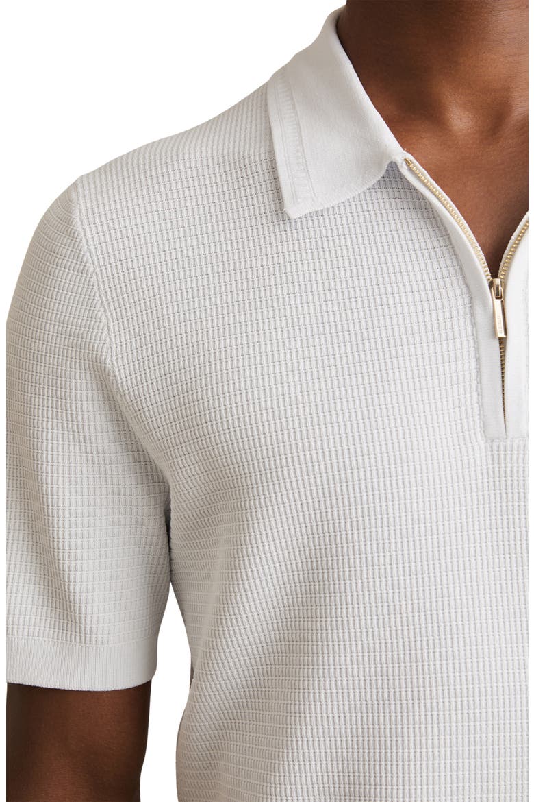 Regis Quarter Zip Polo, Alternate, color, WHITE