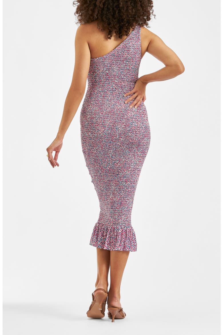 Skipper One Shoulder Dress, Alternate, color, PINK BLUE