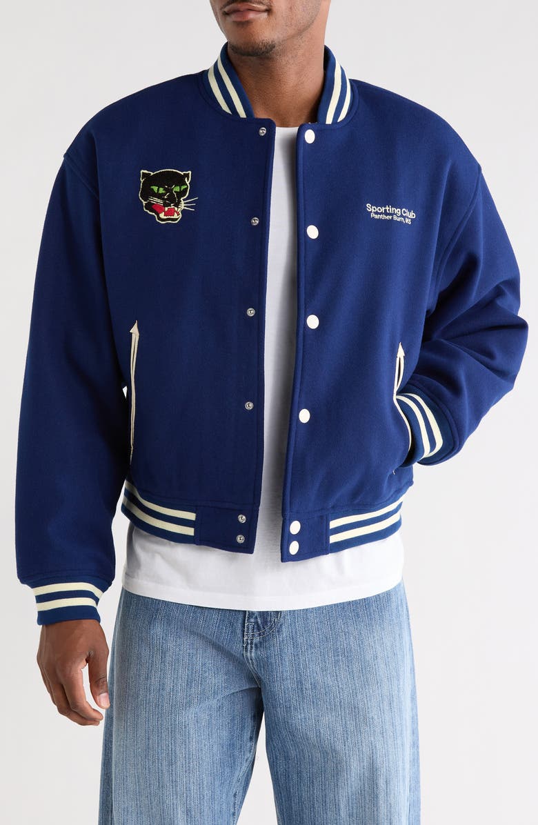 PacSun Miss Varsity Jacket, Main, color, Blue