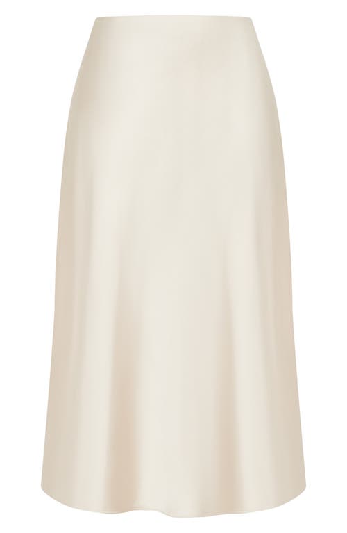 City Chic Miranda Midi Skirt In White
