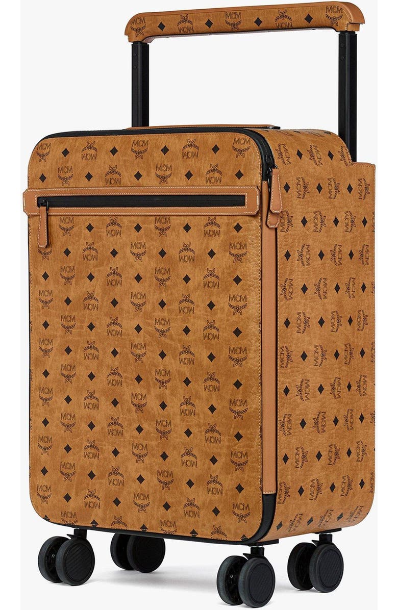 MCM Ottomar Cabin Trolley in Visetos, Alternate, color, Cognac