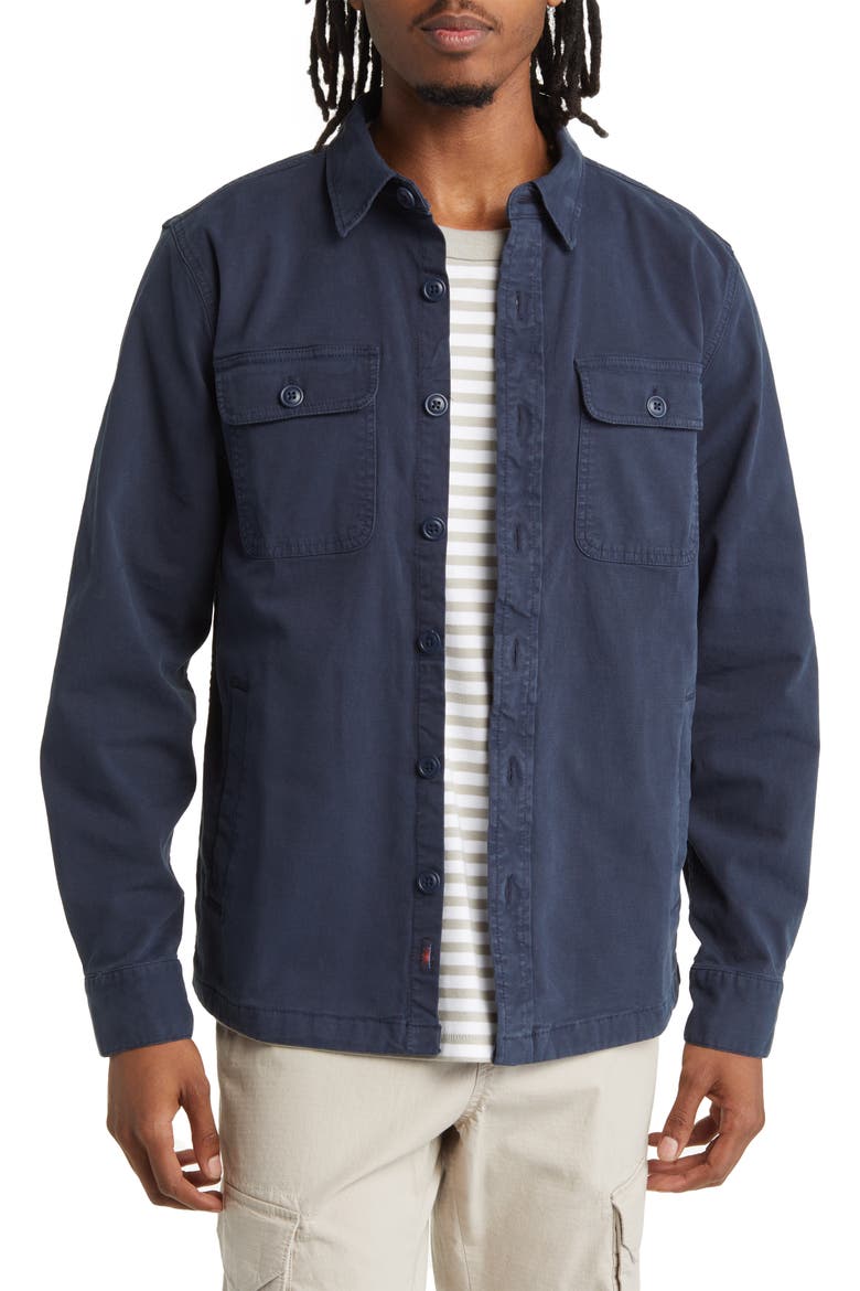 CPO Cotton Shirt Jacket, Main, color, NAVY