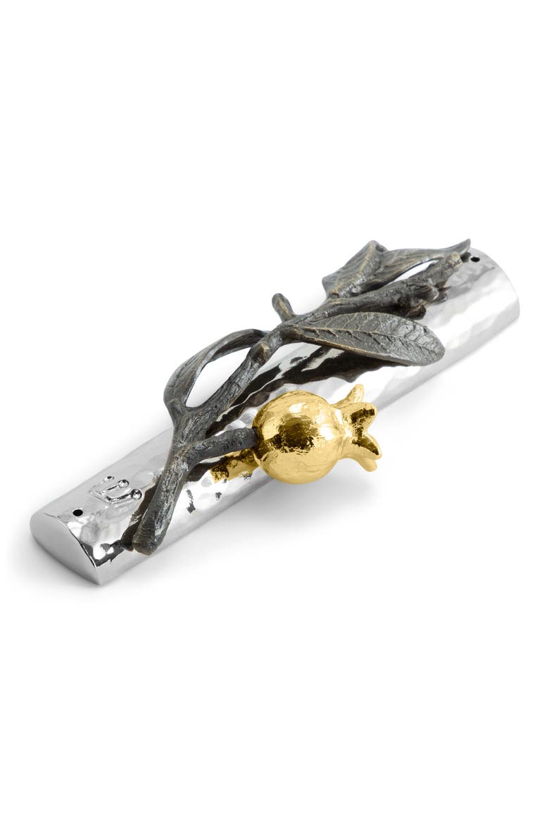 Pomegranate Mezuzah, Alternate, color, SILVER