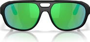 Costa Del Mar Street Heat 55mm Polarized Mirrored Rectangular Sunglasses