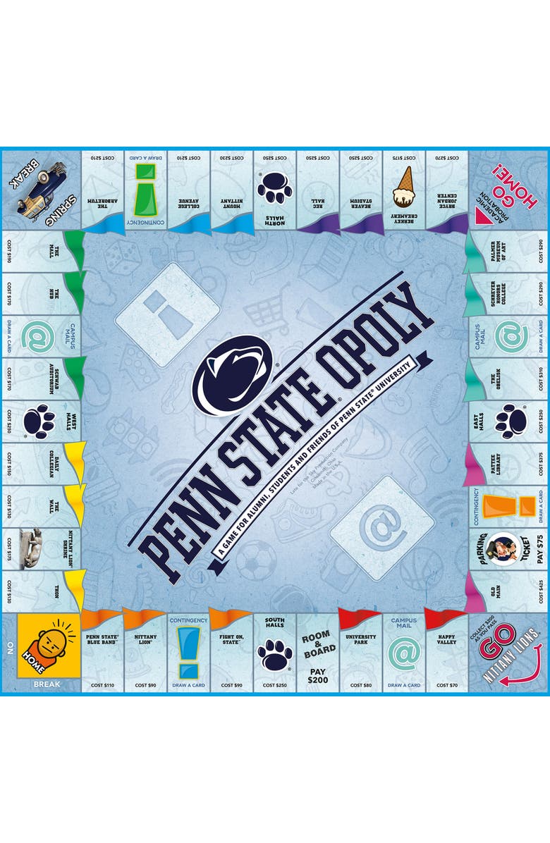 Late for the Sky Penn Stateopoly Family Board Game, Alternate, color, Multicolored