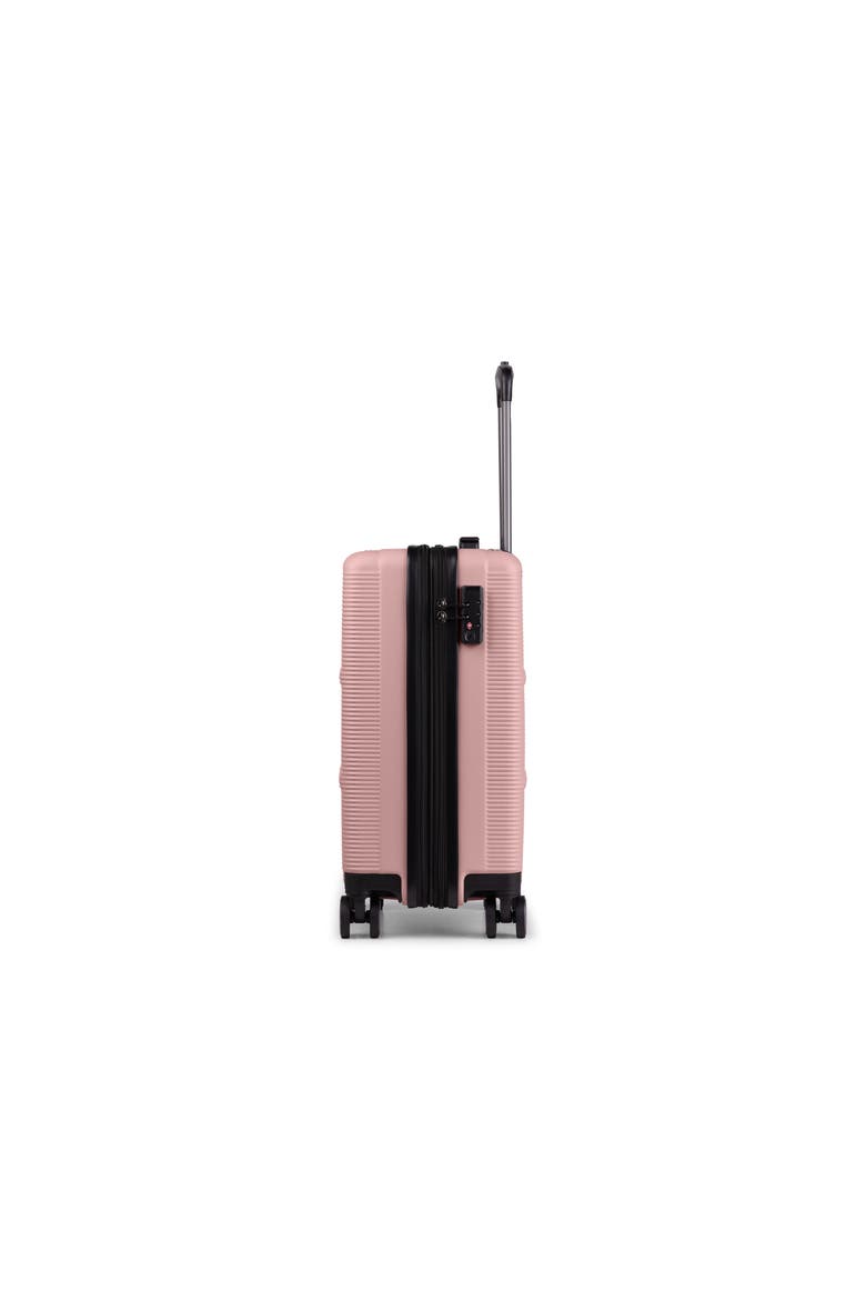 Brussels 3 Piece Hardside Luggage Set with Expansion, Alternate, color, Pink