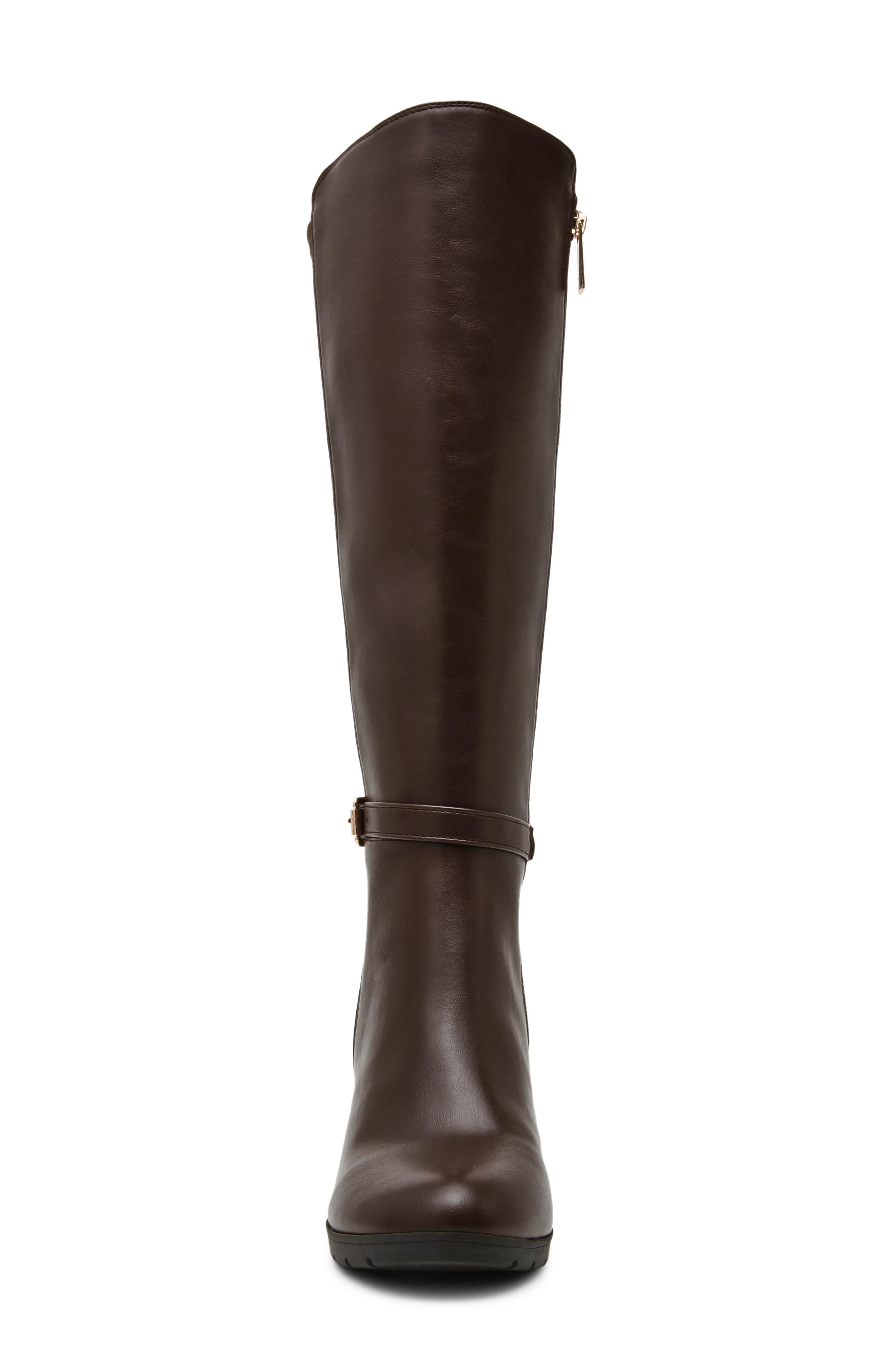 Romilda Faux Leather Tall Boot, Alternate, color, BROWN PU-SBOP