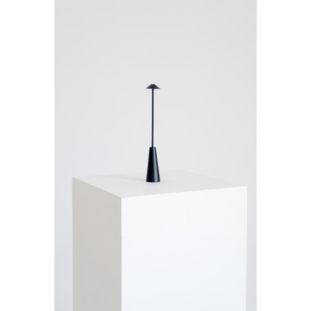 Brightech Enoki 12" Portable USB-Rechargeable LED Bistro Table Lamp with Slim Matte Black Stem and 3-Way Touch Dimming in Classic Black  product