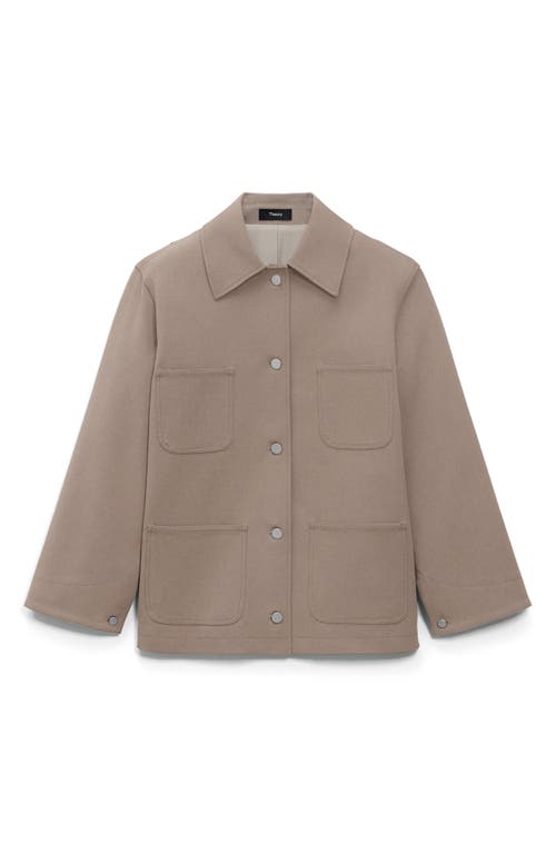 Shop Theory Oversize Utility Jacket In Walnut