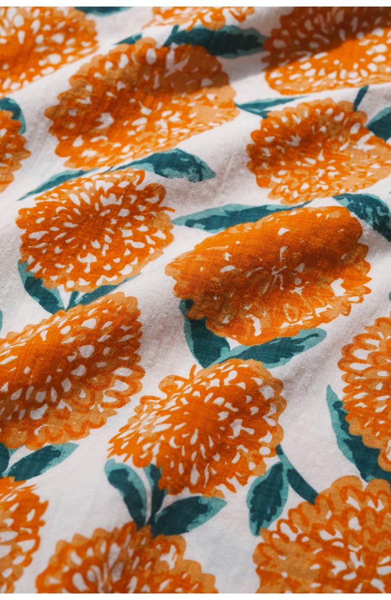 Seasalt Cornwall Streamlet Floral Print Cotton Blend Top, Alternate, color, Painted Marigold Chalk