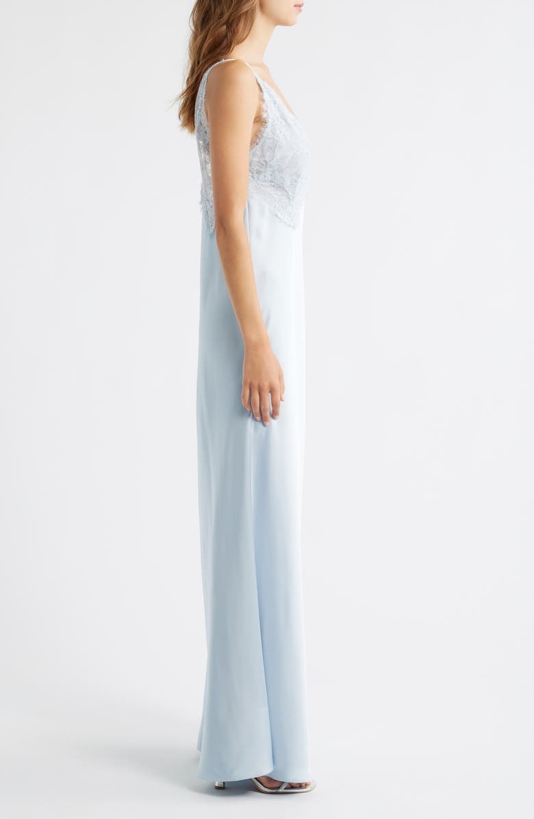 LoveShackFancy Iridia Sleeveless Lace Dress, Alternate, color, Airy Blue