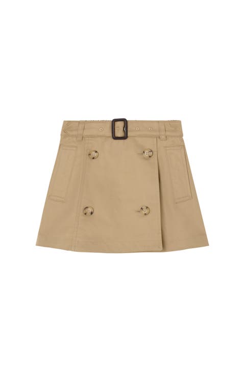 Cotton Trench Skirt