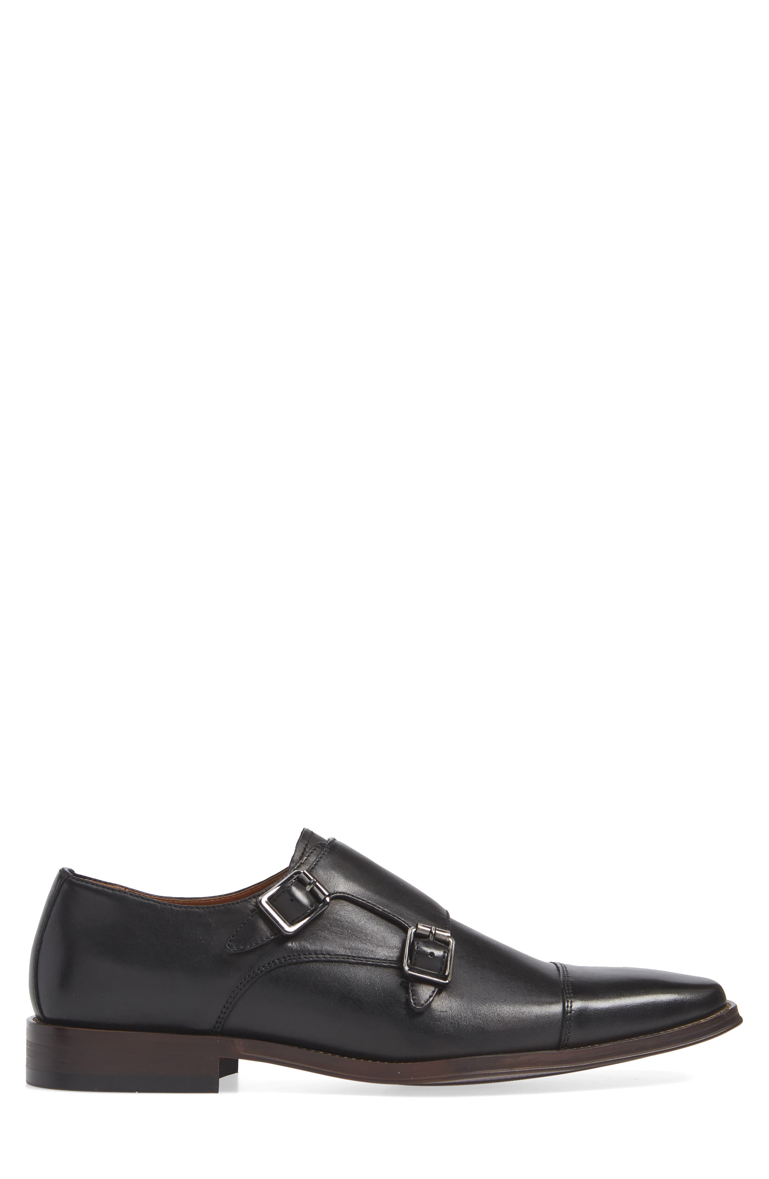 Remy Monk Strap Slip-On, Alternate, color, BLACK LEATHER