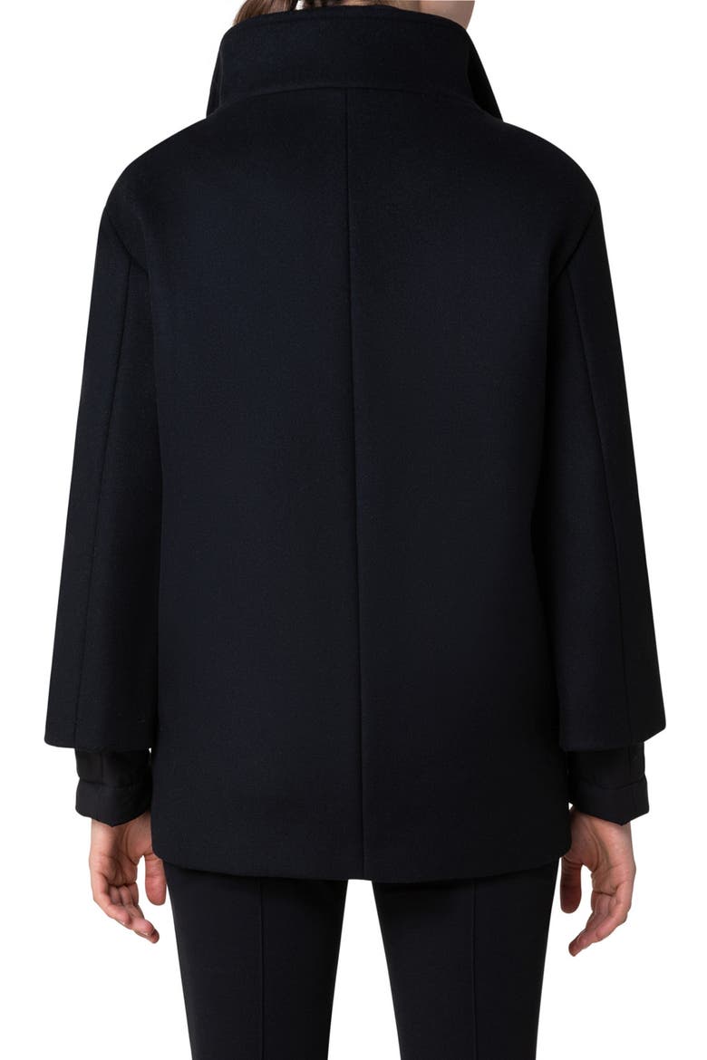 2-in-1 Felted Wool Blend Car Coat, Alternate, color, 009 BLACK