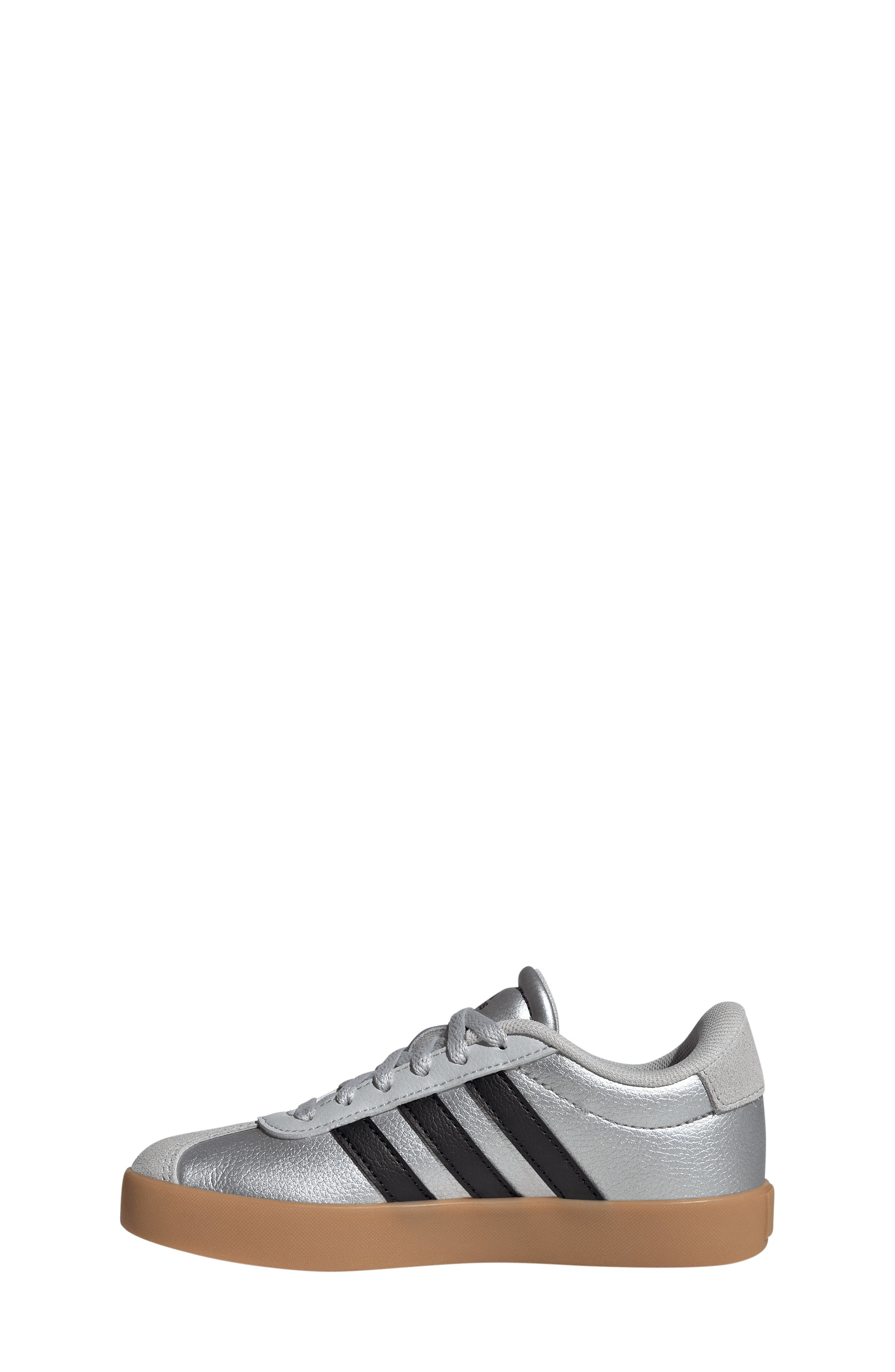 Kids' VL Court 3.0 Sneaker, Alternate, color, SILVER/ CORE BLACK/ GREY