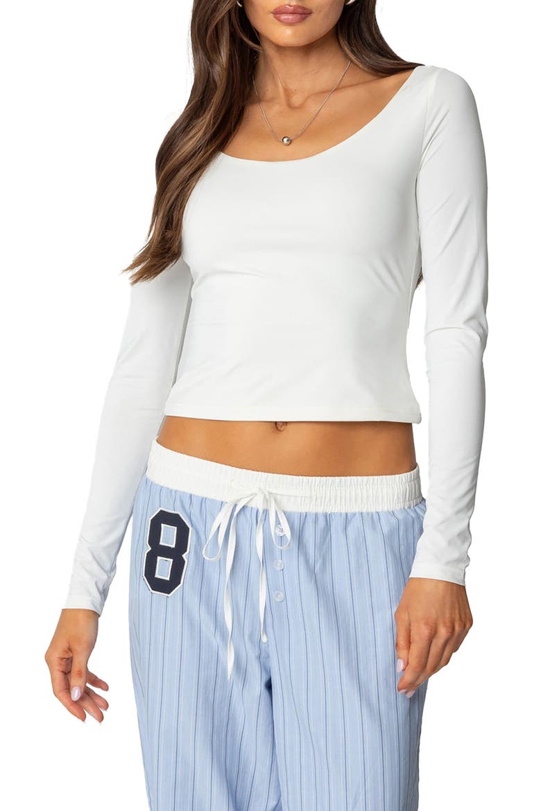 Millicent Scoop Neck T-Shirt, Main, color, WHITE