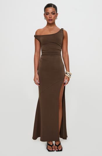 Steward Plunge Neck Maxi Dress