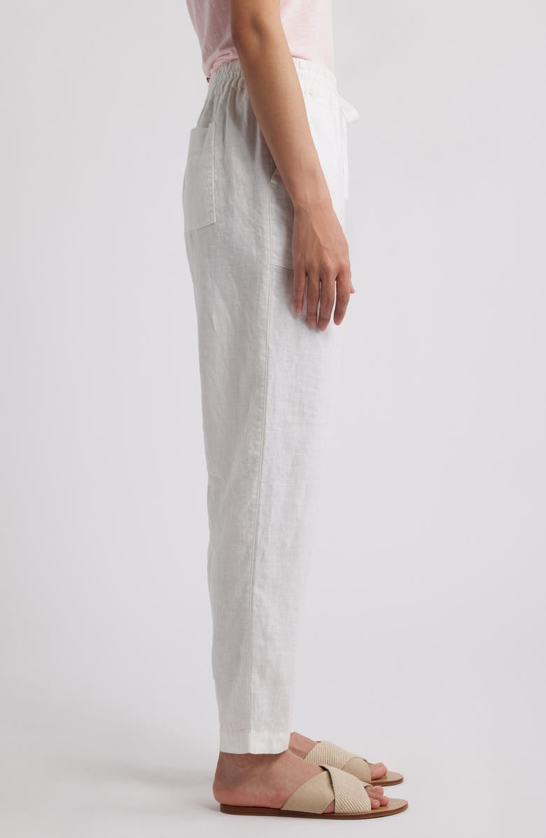 Tommy Bahama Two Palms Tapered Linen Drawstring Pants, Alternate, color, White