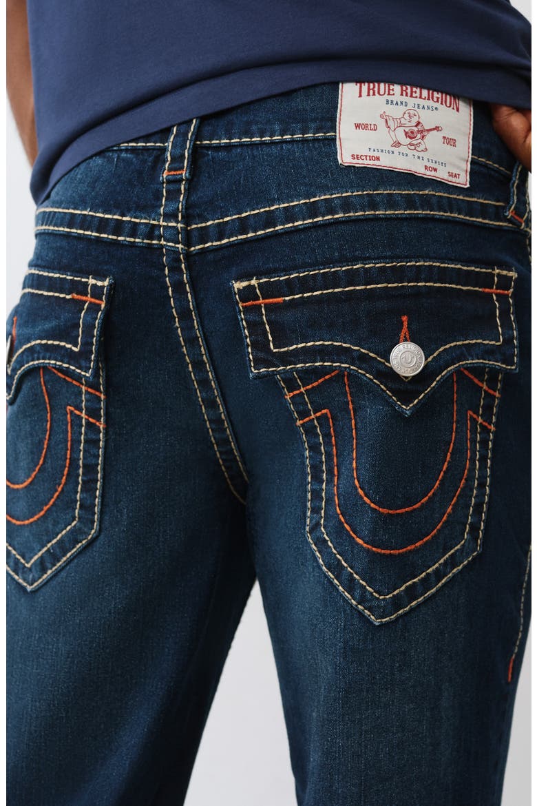 Geno Big T Flap Pocket Slim Jeans, Alternate, color, DARK MAHOGANY WOOD WASH