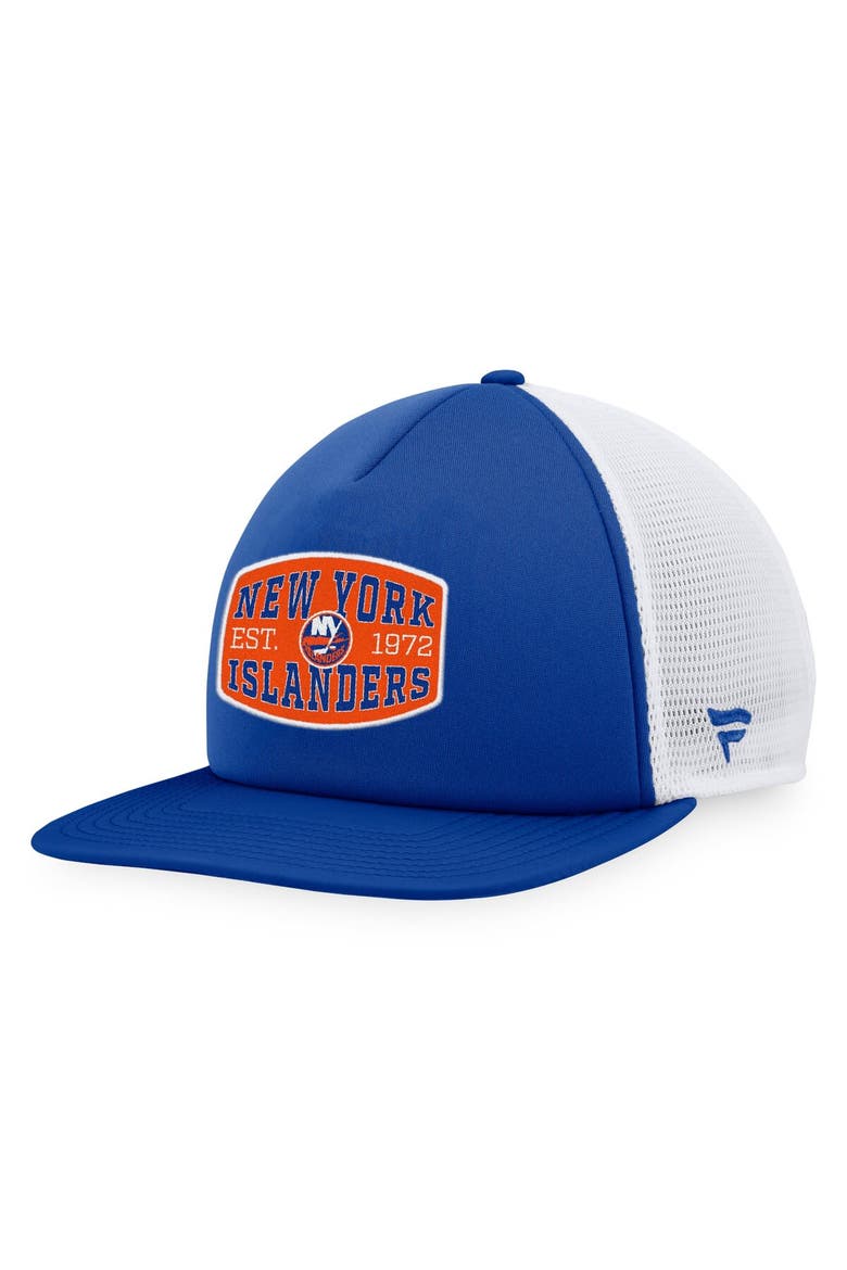 Men's Fanatics Branded Royal/White New York Islanders Foam Front Patch Trucker Snapback Hat, Main, color, Royal