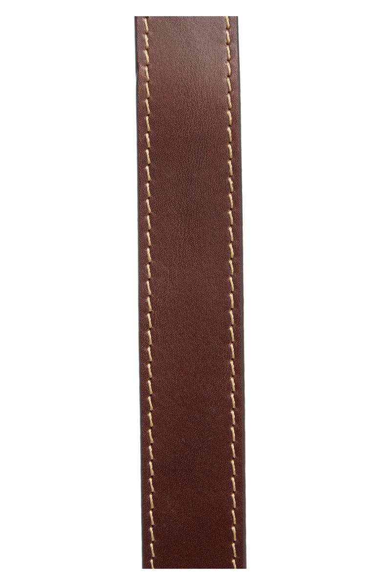 Tommy Bahama Heavy Stitch Cincato Leather Belt, Alternate, color, Brown