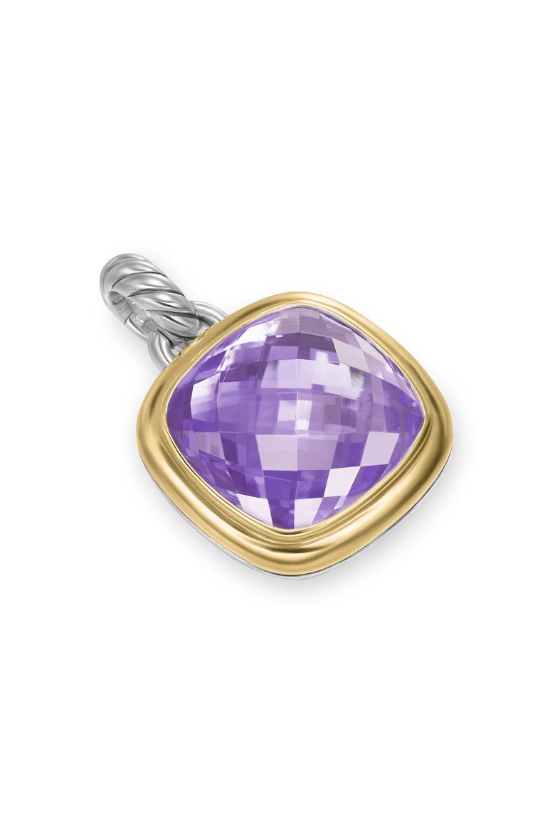Albion® Pendant in Sterling Silver with 18K Yellow Gold & Amethyst, 15mm, Alternate, color, AMETHYST