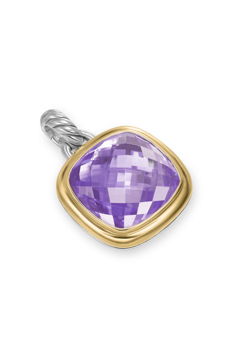 David Yurman Albion<sup>®</sup> Pendant in Sterling Silver with 18K Yellow Gold & Amethyst, 15mm, Alternate, color, Amethyst