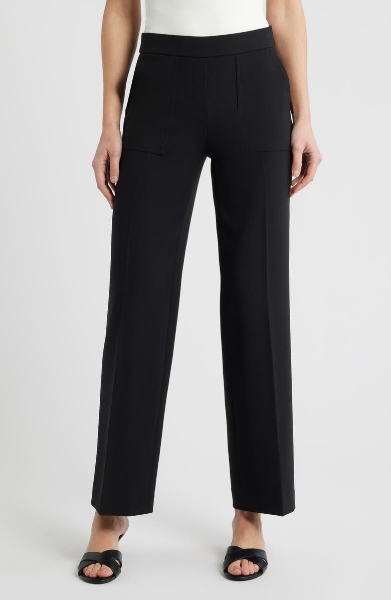 Anne Klein Pull-On Pants, Main, color, Anne Black