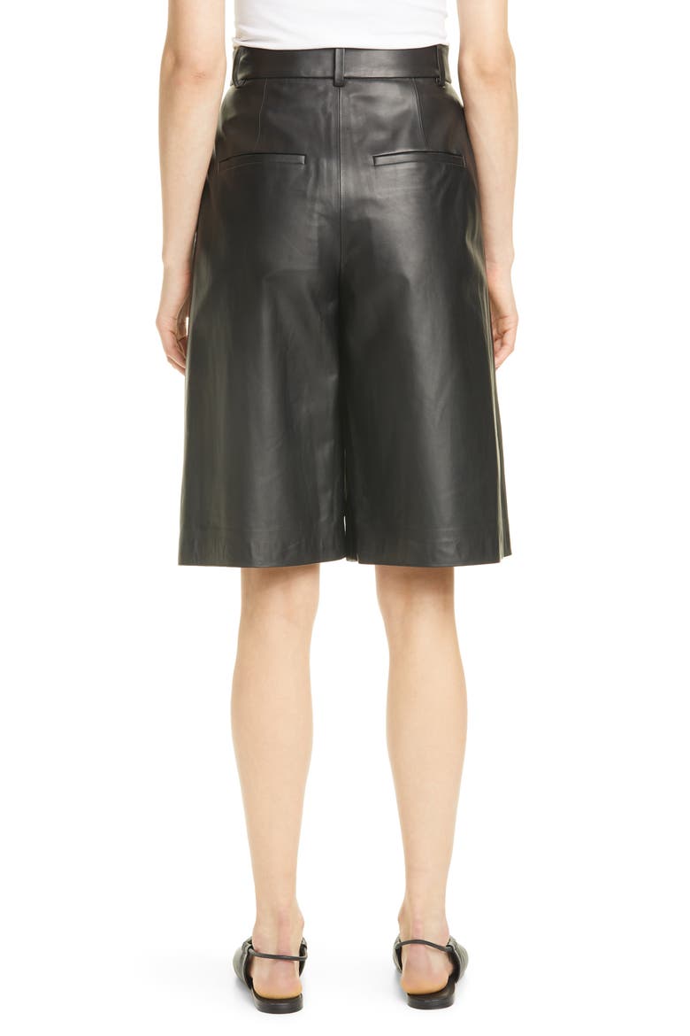 Leather Shorts, Alternate, color, BLACK