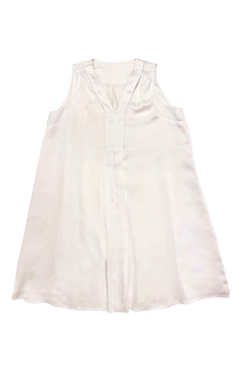 Emilia George Cecilia Maternity/Nursing Dress, Alternate, color, Satin White