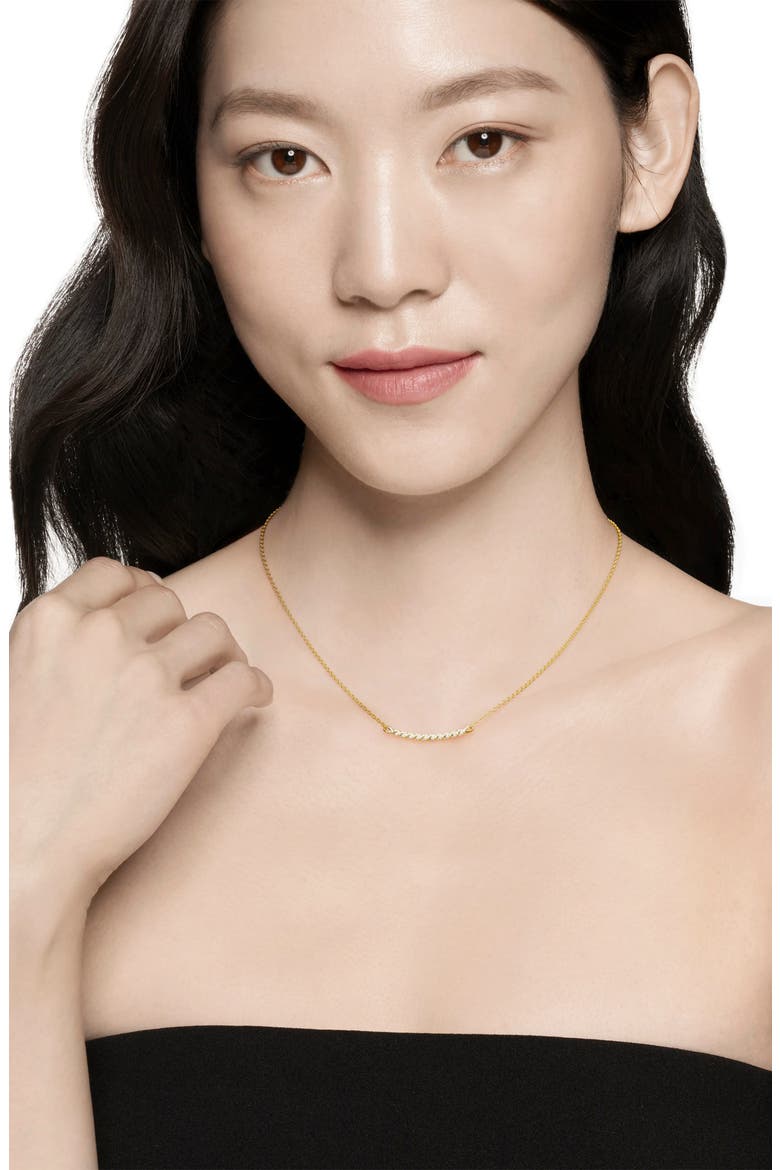 18k Gold Diamond Smile Necklace, Alternate, color, GOLD