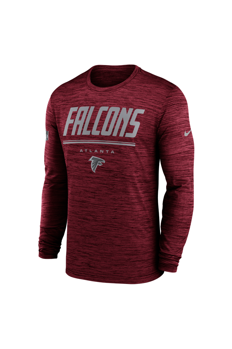 Men's Nike Red Atlanta Falcons Sideline Offensive Transition Velocity Dri-FIT Long Sleeve T-Shirt, Alternate, color, Red