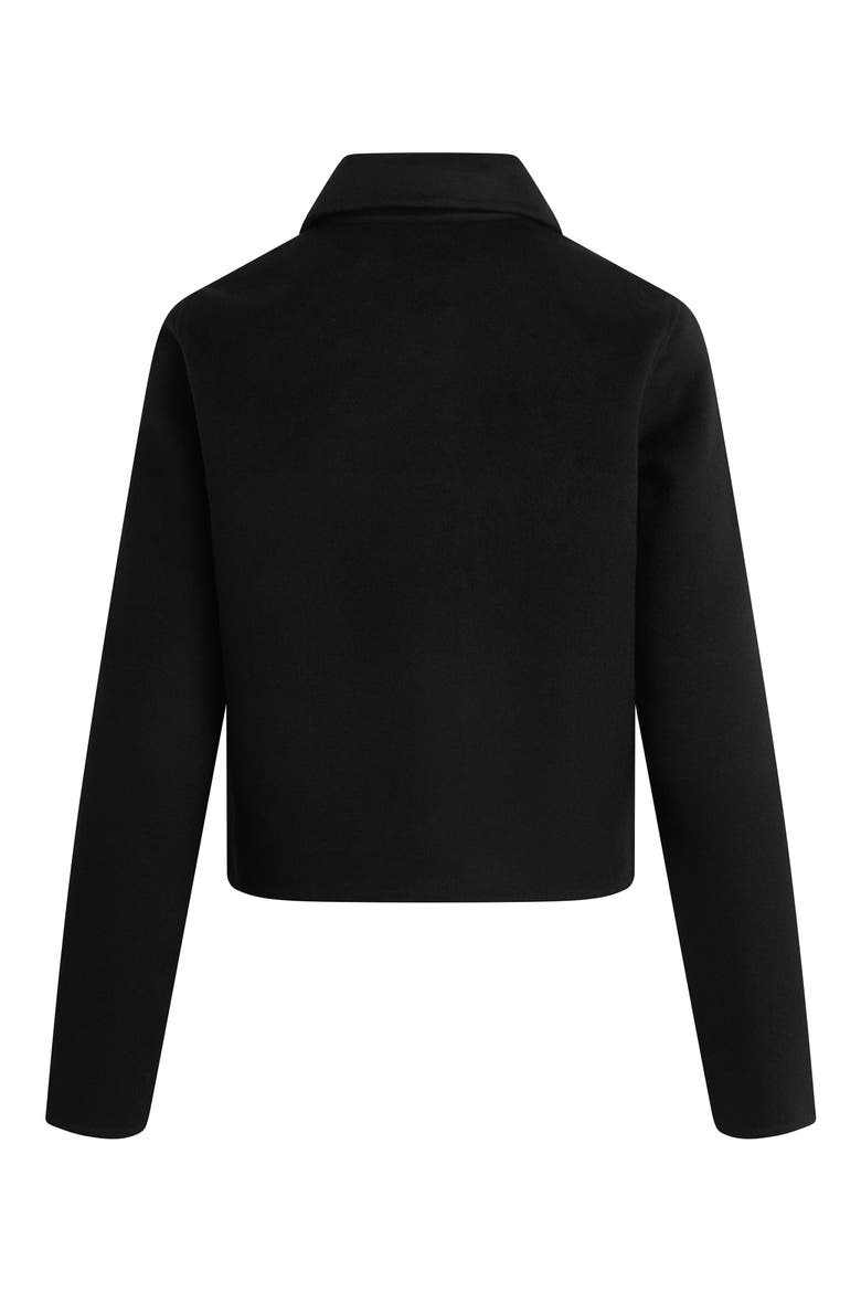 The Annabel Crop Wool Blend Jacket, Alternate, color, BLACK