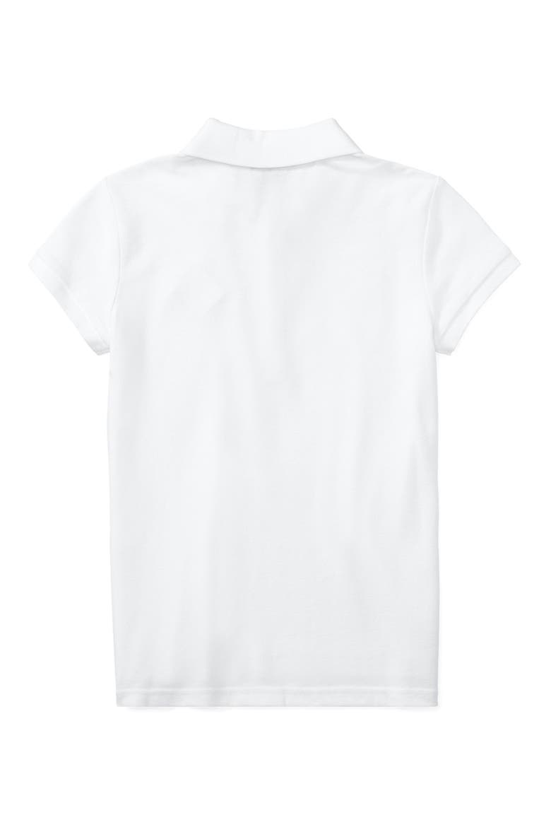 Kids' Stretch Cotton Mesh Polo, Alternate, color, WHITE