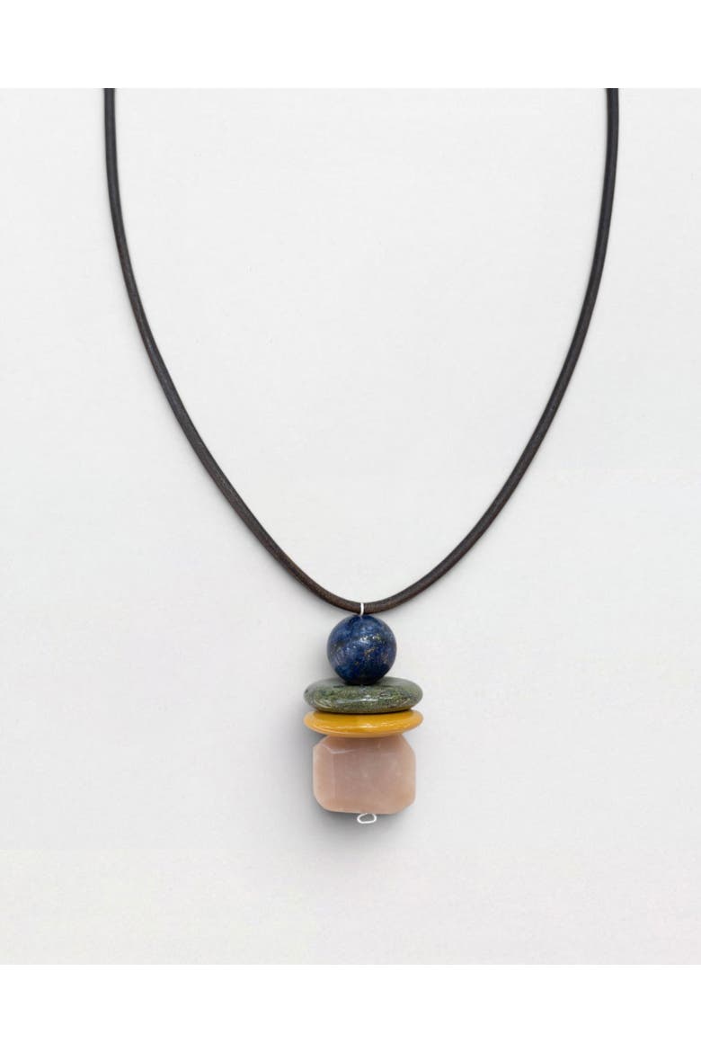 Indigo Necklace, Alternate, color, Denim