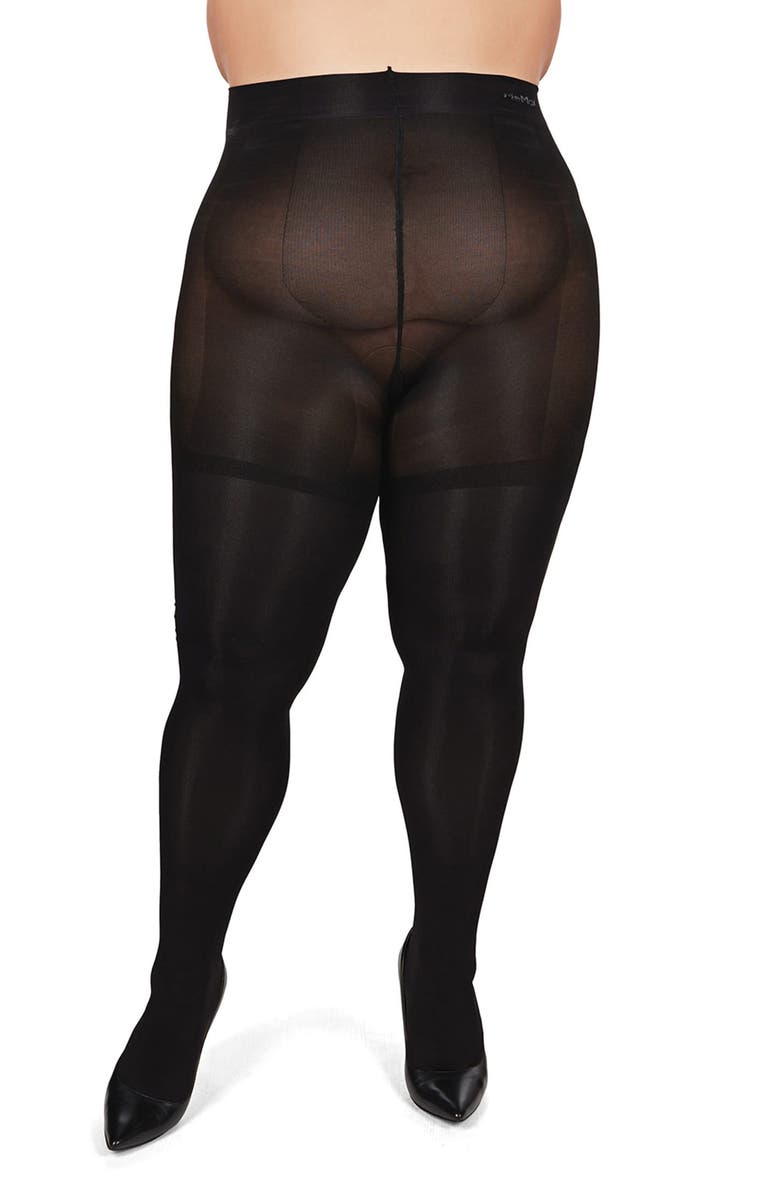 MeMoi Flawless Matte Ultrashaper Tights, Alternate, color, Black