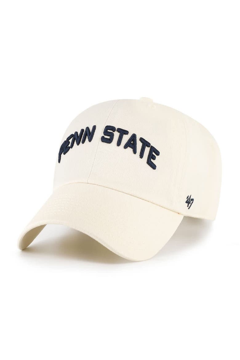 Men's '47 Sand Penn State Nittany Lions Vault Clean Up Adjustable Hat, Main, color, Sand