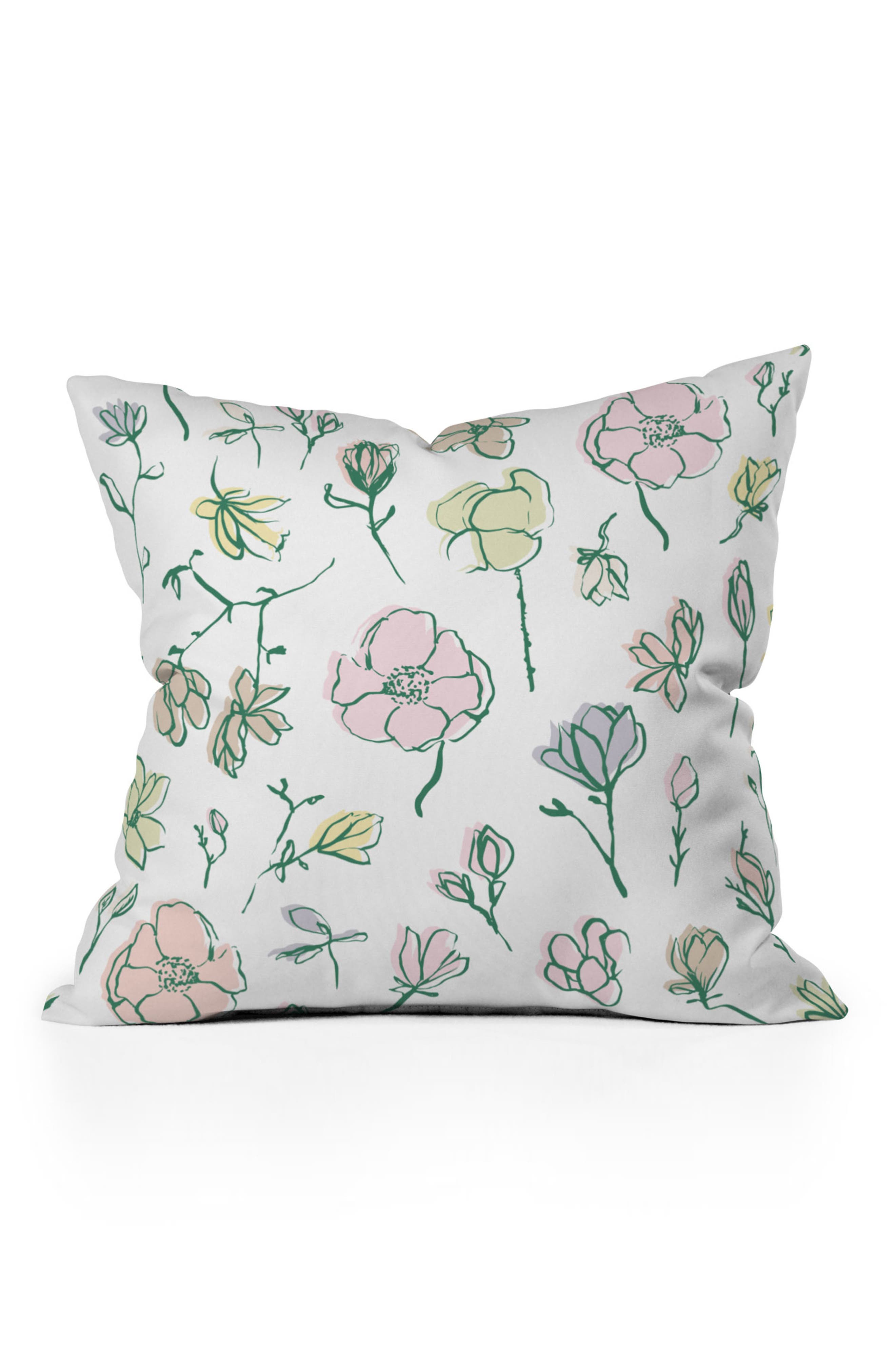 Deny Designs Magnolias Throw Pillow