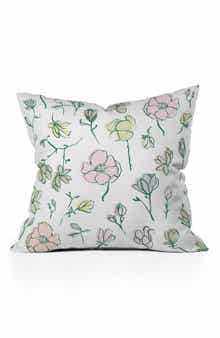 Deny Designs Magnolias Throw Pillow