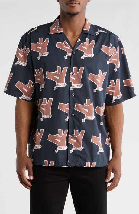 BOSS Eligino Cotton Camp Shirt