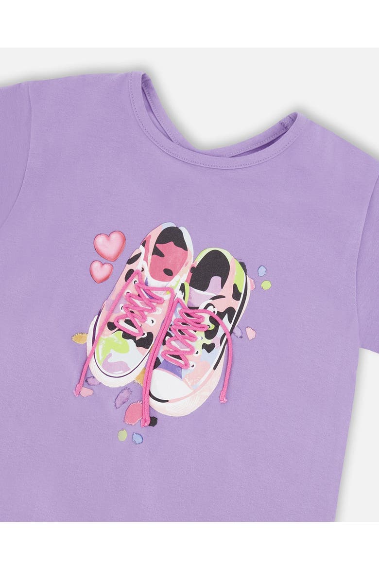 Organic Cotton Jersey Sneakers Short Sleeve T-Shirt, Alternate, color, Mauve