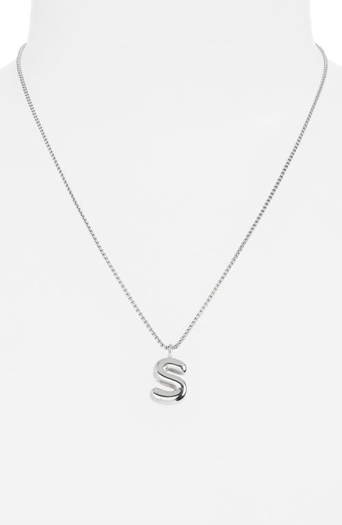 Open Edit Waterproof Bubble Initial Pendant Necklace