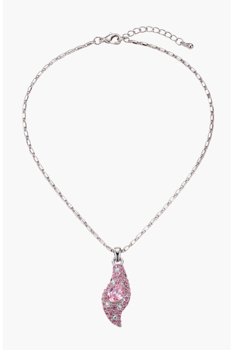 Crystal Floral Pendant Necklace, Main, color, Fuchsia
