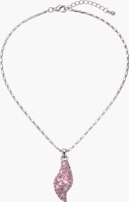Modenaire Crystal Floral Pendant Necklace