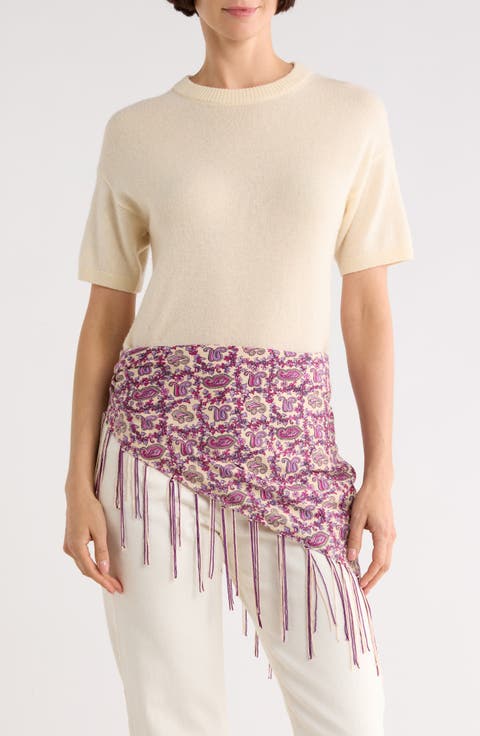 Paisley Print Square Scarf