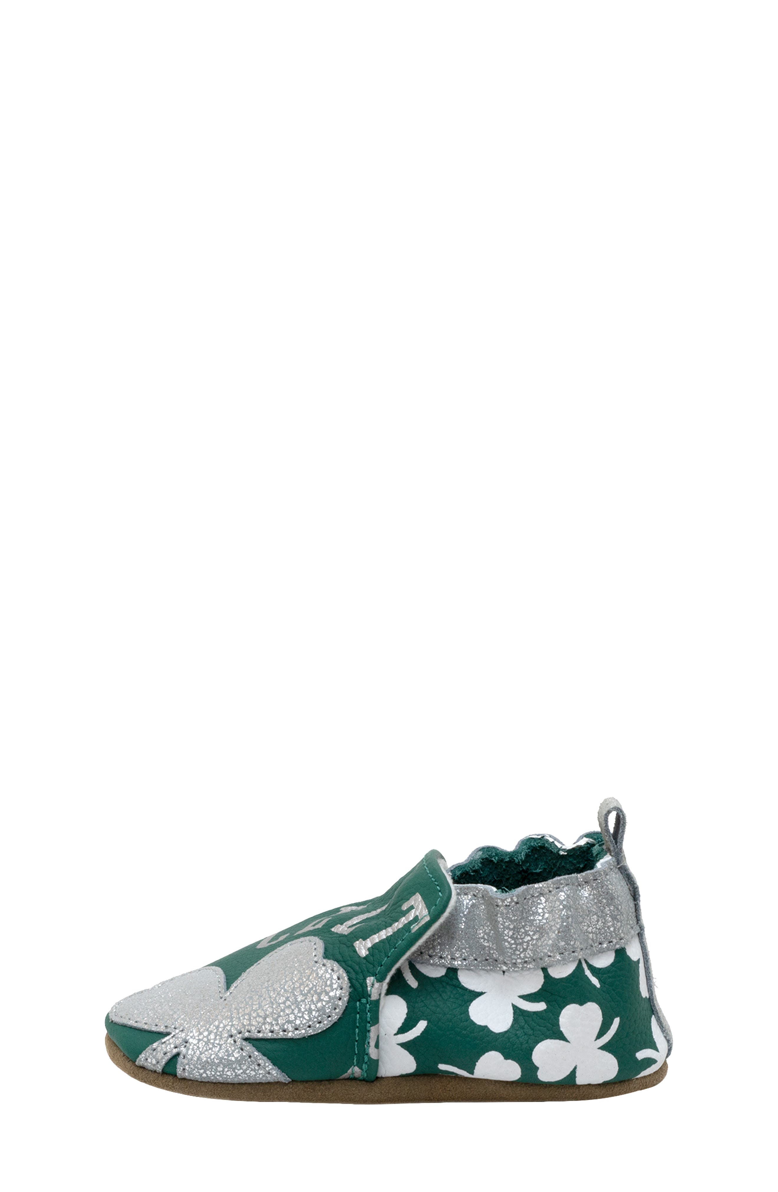 Robeez<sup>®</sup> Boston Celtics Crib Shoe, Alternate, color, 