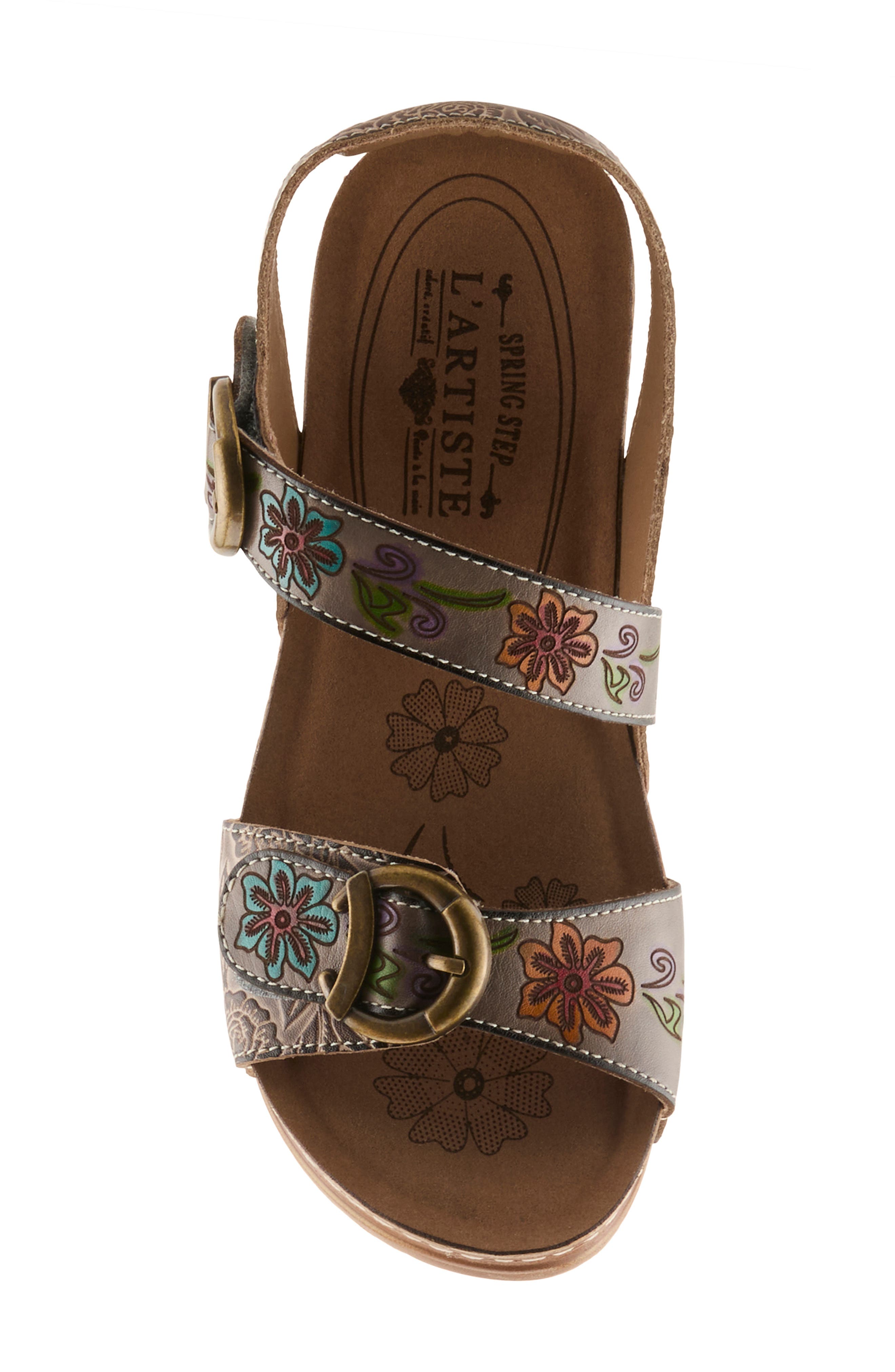 L'Artiste by Spring Step Gottaget Wedge Sandal, Alternate, color, Grey Multi