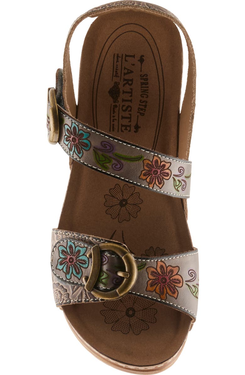 L'Artiste by Spring Step Gottaget Wedge Sandal, Alternate, color, Grey Multi