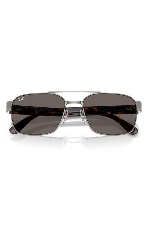Ray Ban Ray-ban 61mm Square Sunglasses In Gunmetal