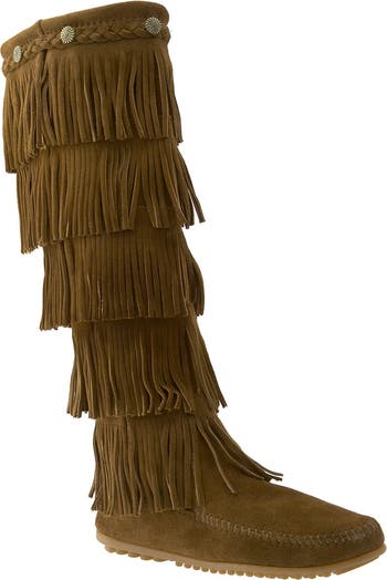 Minnetonka Five Layer Fringe Boot Women Nordstrom